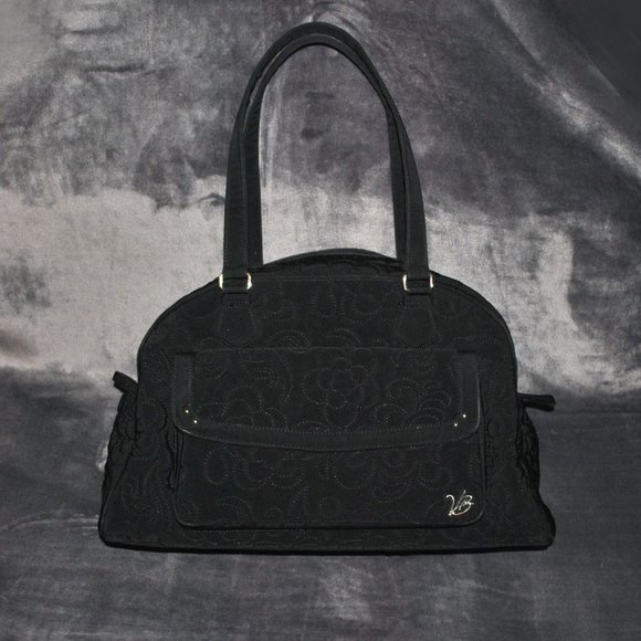 Vera Bradley Handbags - Vera Bradley Ultimate Baby Black Quilted Diaper Bag w/ Changing Pad